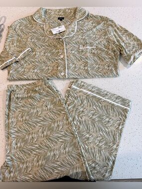 Cosabella Palm Leaf-Print Pima Cotton Women’s Pajama Set